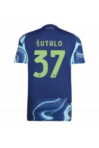 Ajax Josip Sutalo #37 Jalkapallovaatteet Vieraspaita 2025-26 Lyhythihainen